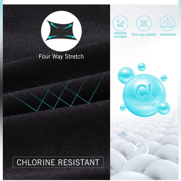 BALEAF Women's Racerback Athletic One Piece Modest swim training swimsuit sz 36 - Picture 7 of 9